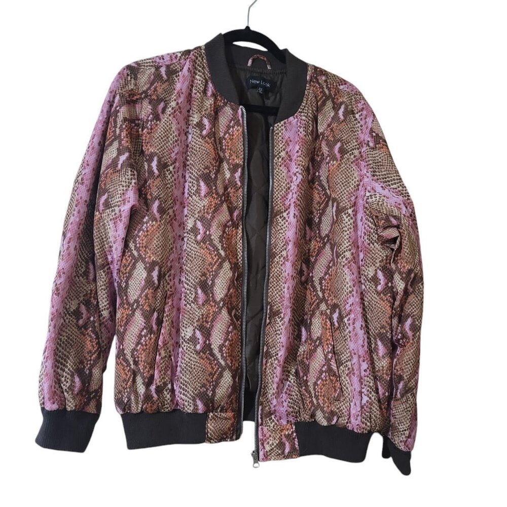 Preloved New Look Women's Plus Jacket with Snakeskin Pattern, Size 2X